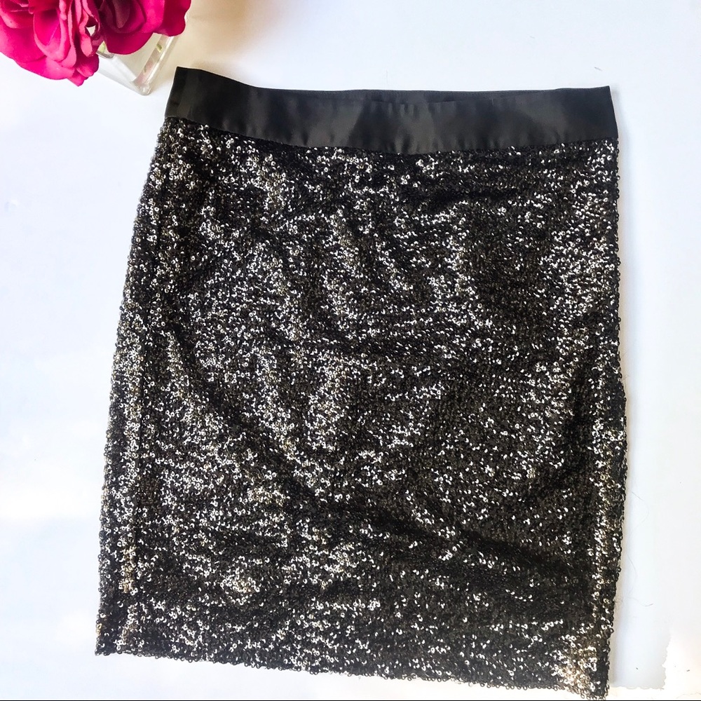 Black Sequin Skirt The Limited 12Tall
